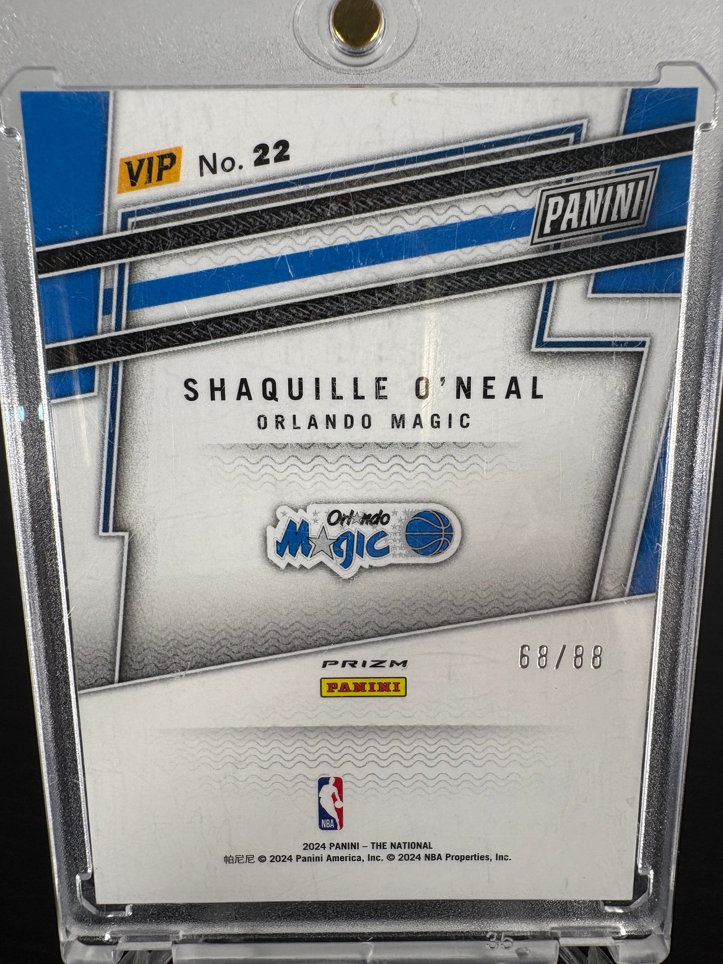 2024 Panini Prizm Shaquille O'Neal Pink Ice The National VIP 68/88