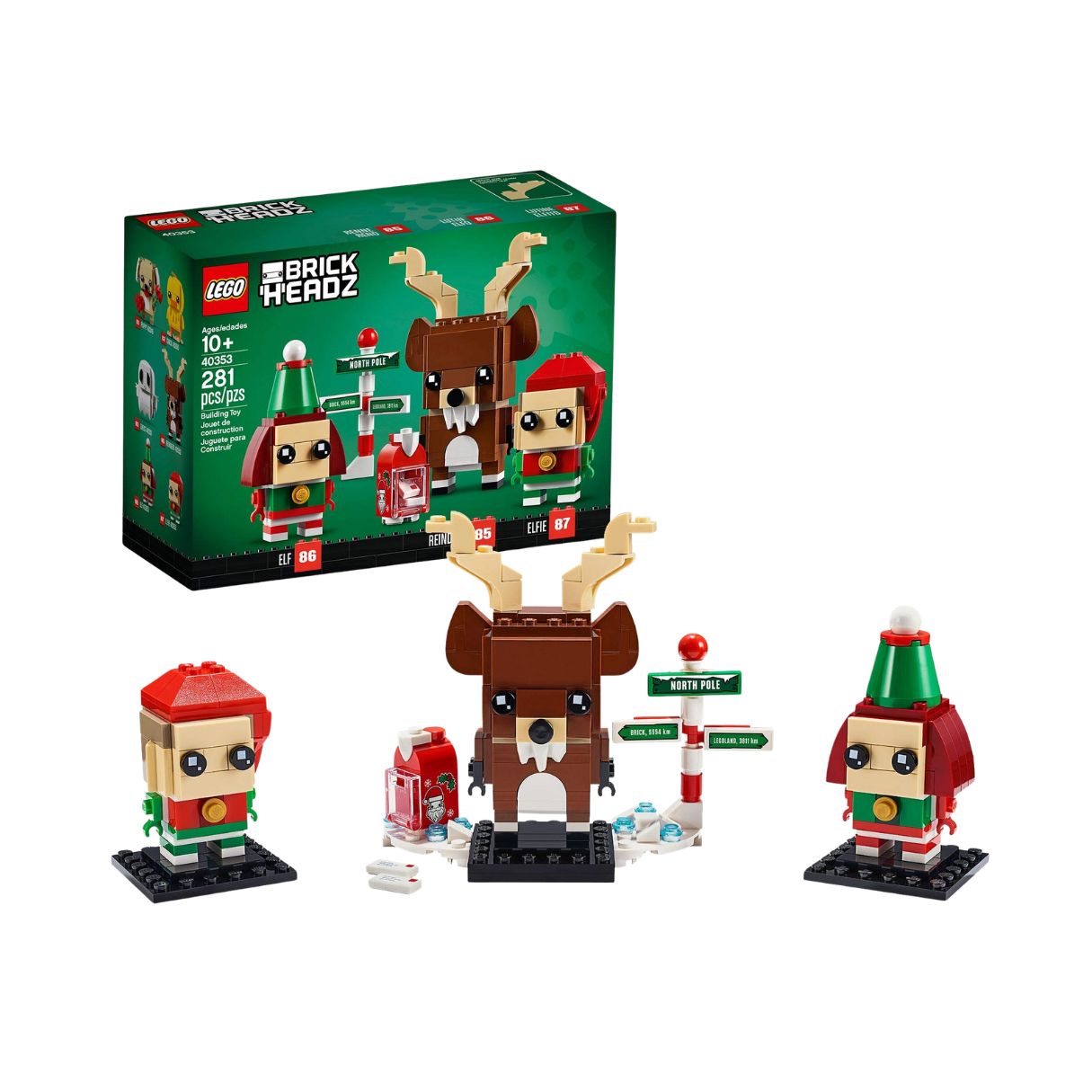 Lego - Brick Headz - Elf, Reindeer & Elfie