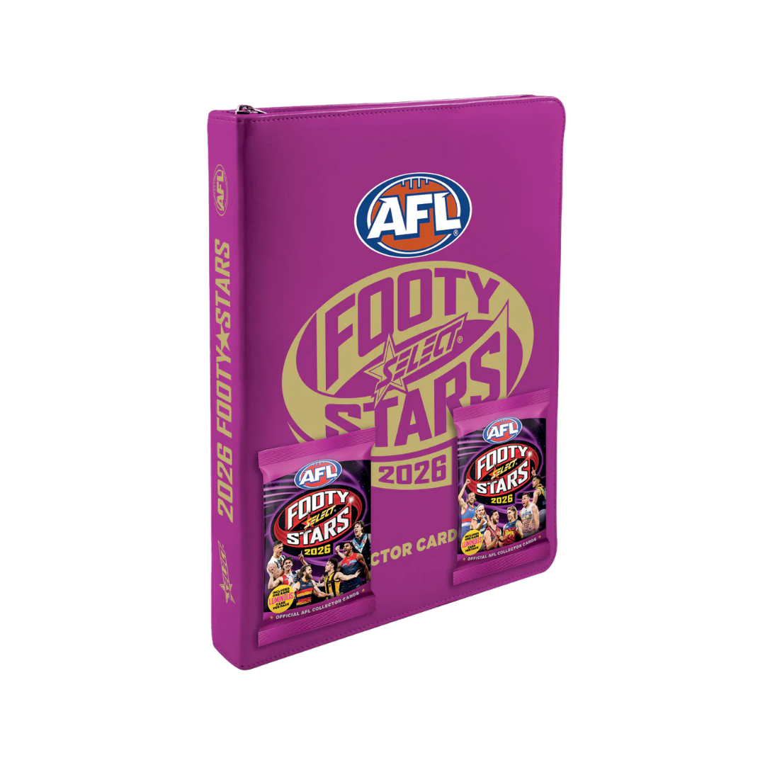 2026 AFL Footy Stars Vinyl Album + 2 Packs Cards