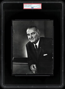 1963 President Lyndon B. Johnson Type I Original Photo 6 x 8 - PSA-DNA back