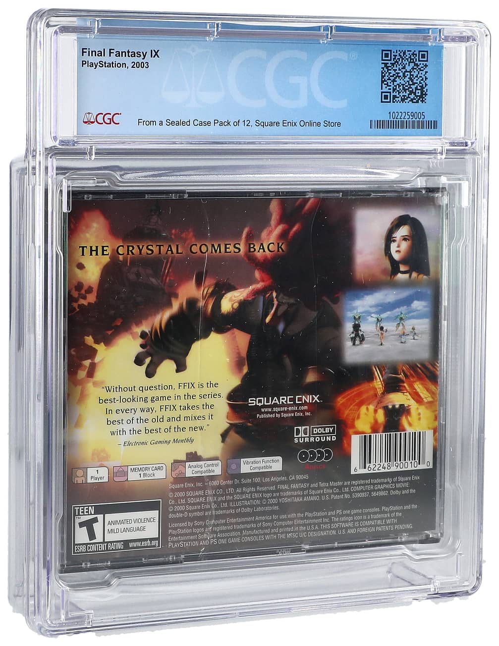2003 PS PlayStation Final Fantasy IX (USA) Sealed Video Game - Greatest Hits, V-Overlap - CGC 9.9-A++ back