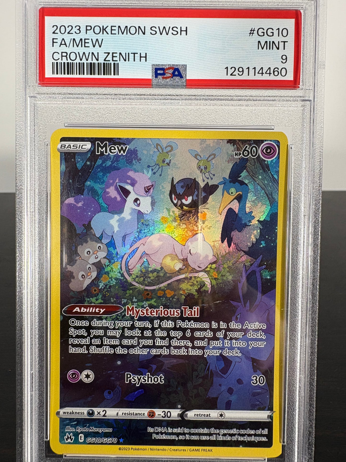 2023 Pokemon Mew Crown Zenith PSA Mint 9