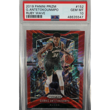 2019 Panini Prizm Giannis Antetokounmpo Ruby Wave PSA Gem Mint 10
