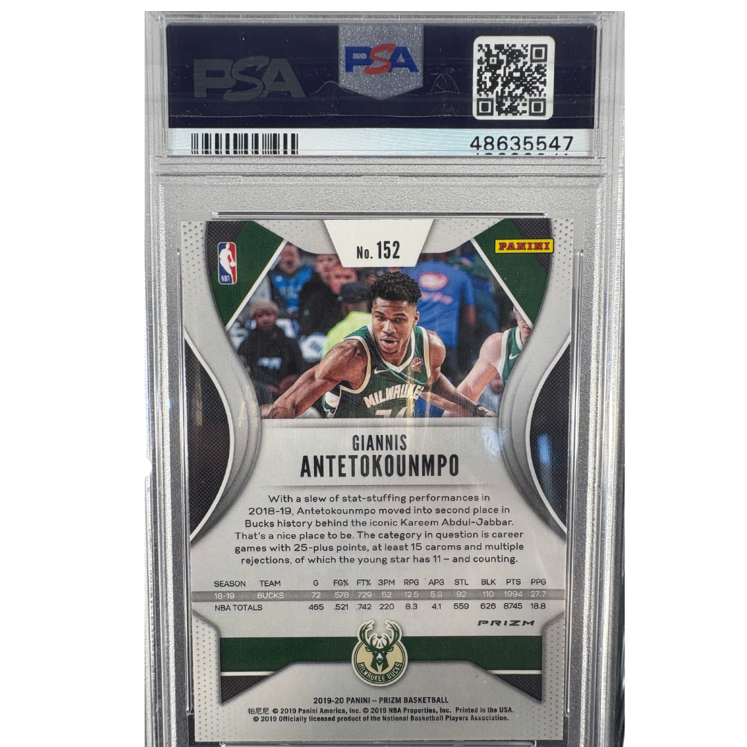 2019 Panini Prizm Giannis Antetokounmpo Ruby Wave PSA Gem Mint 10