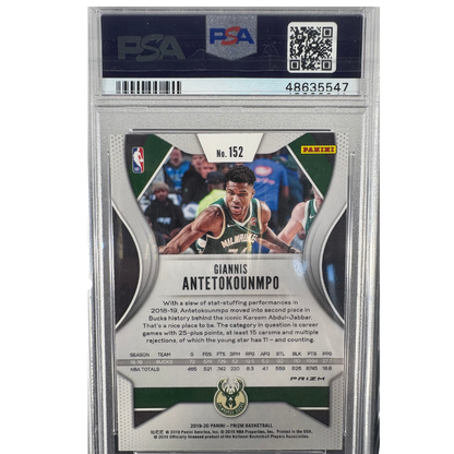 2019 Panini Prizm Giannis Antetokounmpo Ruby Wave PSA Gem Mint 10