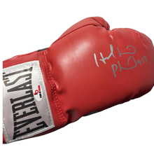 Evander Holyfield World Heavyweight Champion Authentic Signed Boxing Glove Icons of Boxing inscribed '4:13'