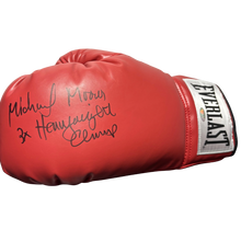 Michael Moorer Heavyweight Champion Authentic Signed Boxing Glove inscribed '3x Heavyweight Champion'