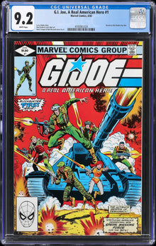 G.I. Joe, A Real American Hero #1 (1982 Marvel) - CGC 9.2 - Based on the Hasbro Toy Line back