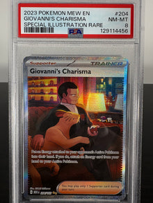 2023 Pokemon 151 Giovanni's Charisma Special Illustration Rare PSA 8