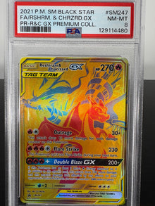 2021 Pokemon Tag Team Reshiram & Charizard GX PSA 8