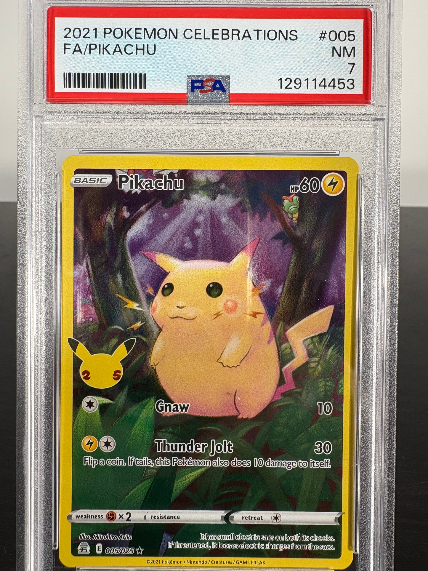 2021 Pokemon Pikachu Celebrations 25th Anniversary PSA 7