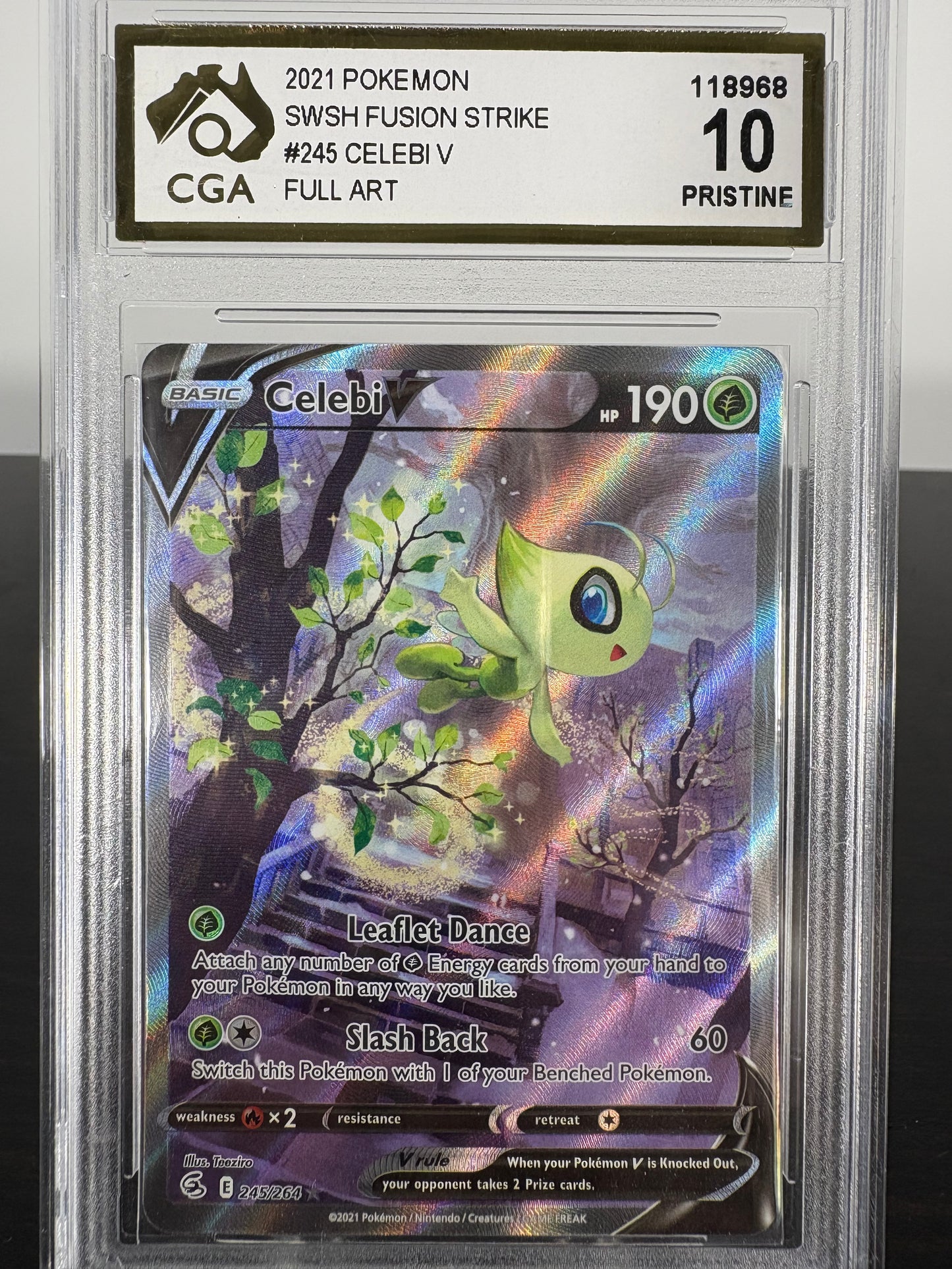 2021 Celebi V Full Art Fusion Strike CGA Pristine 10