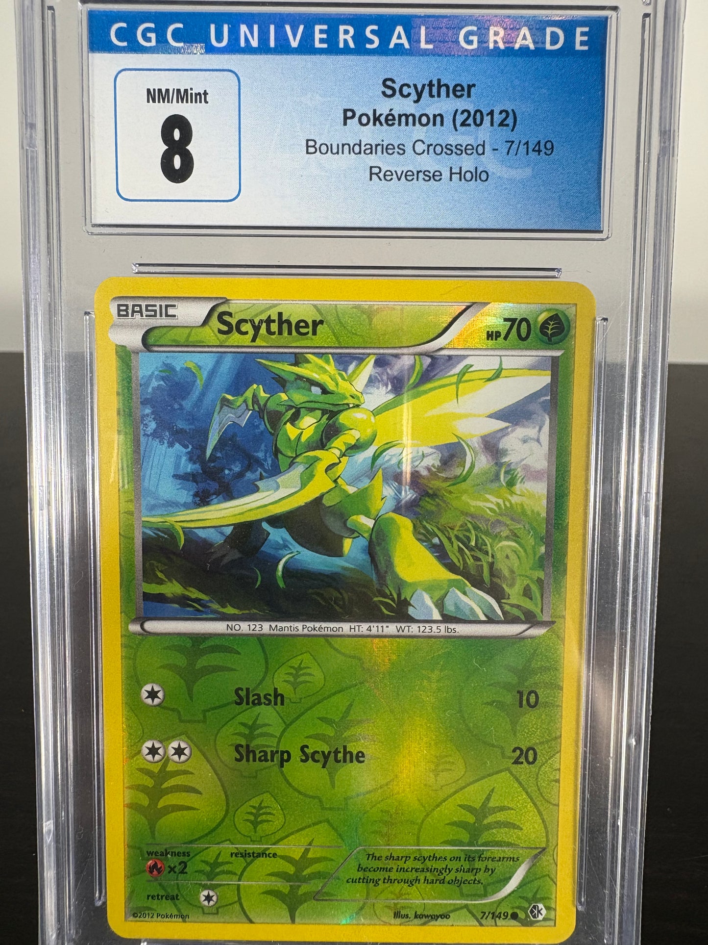 2012 Pokemon Scyther CGC 8