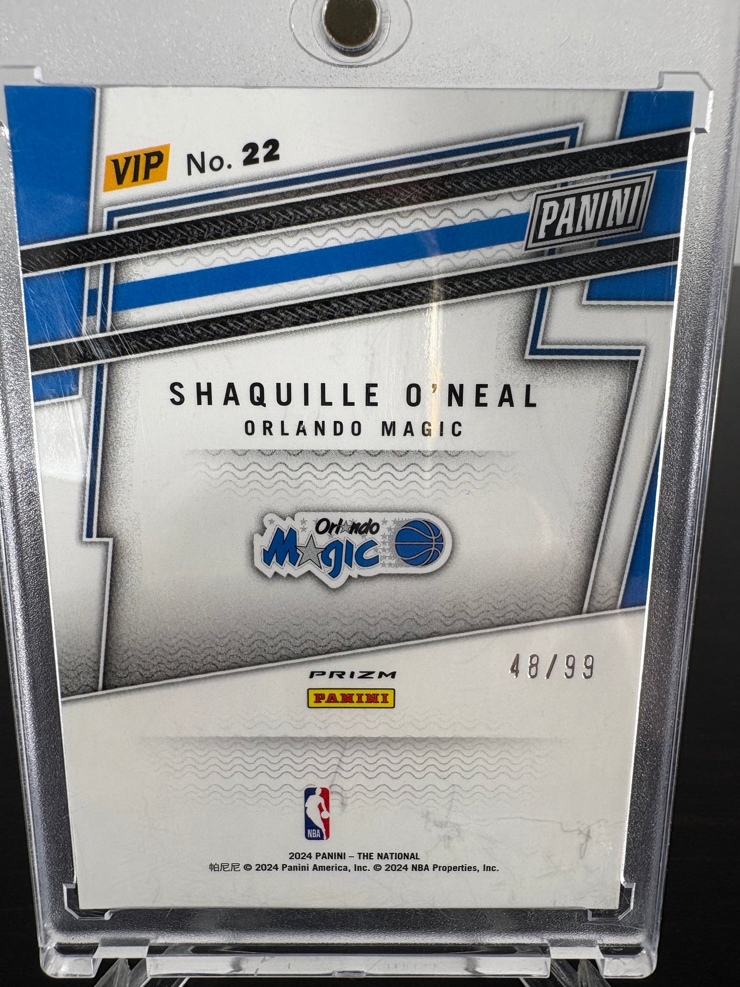 2024 Panini Prizm Shaquille O'Neal Green Ice The National VIP 48/99