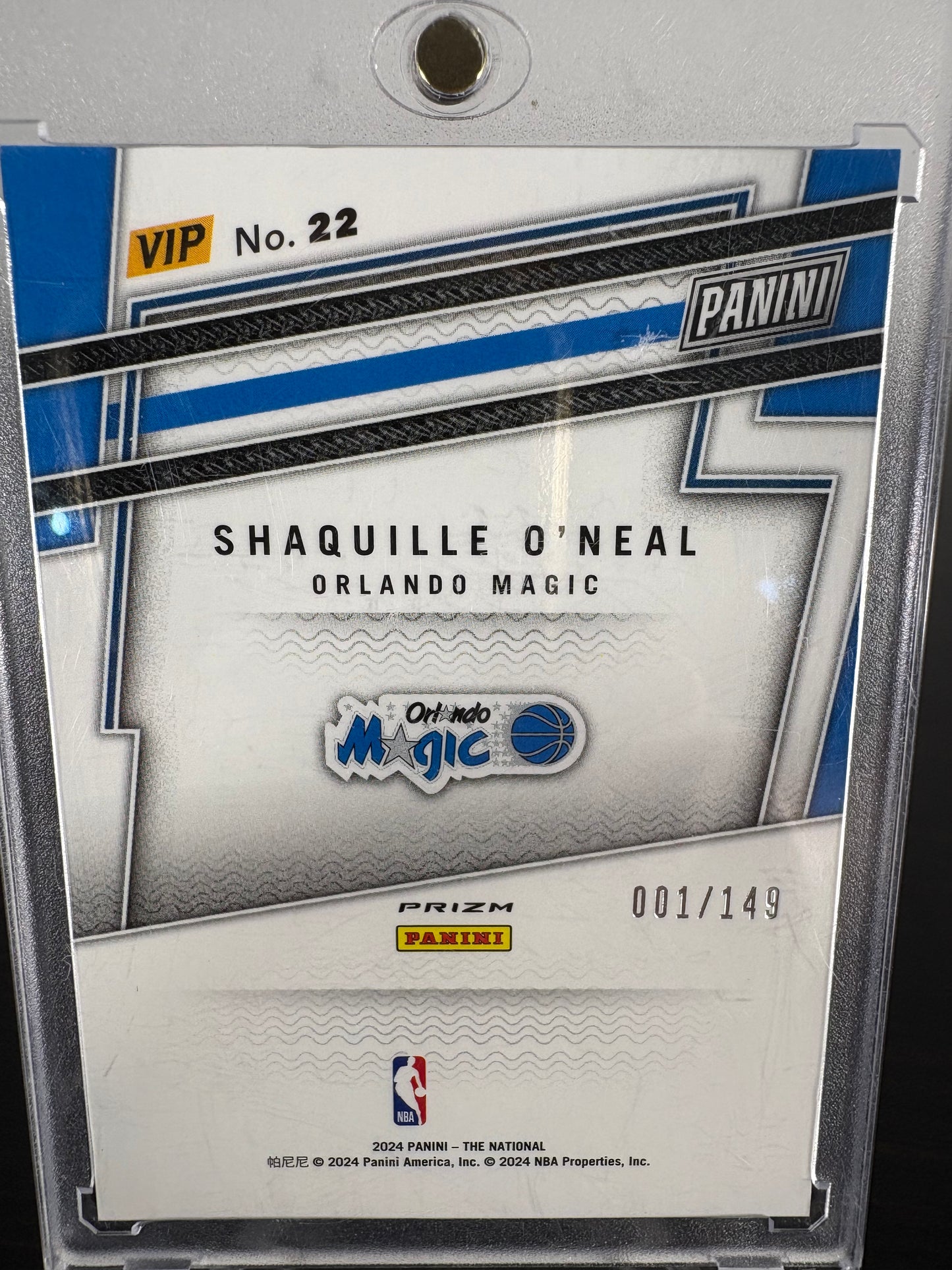 2024 Panini Prizm Shaquille O'Neal Red Sparkle The National VIP 001/149