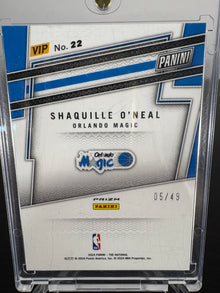 2024 Panini Prizm Shaquille O'Neal Purple Sparkle The National VIP 05/49
