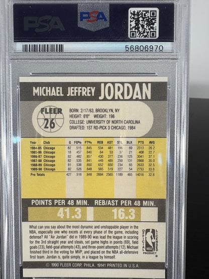 1990 Fleer Michael Jordan PSA 9