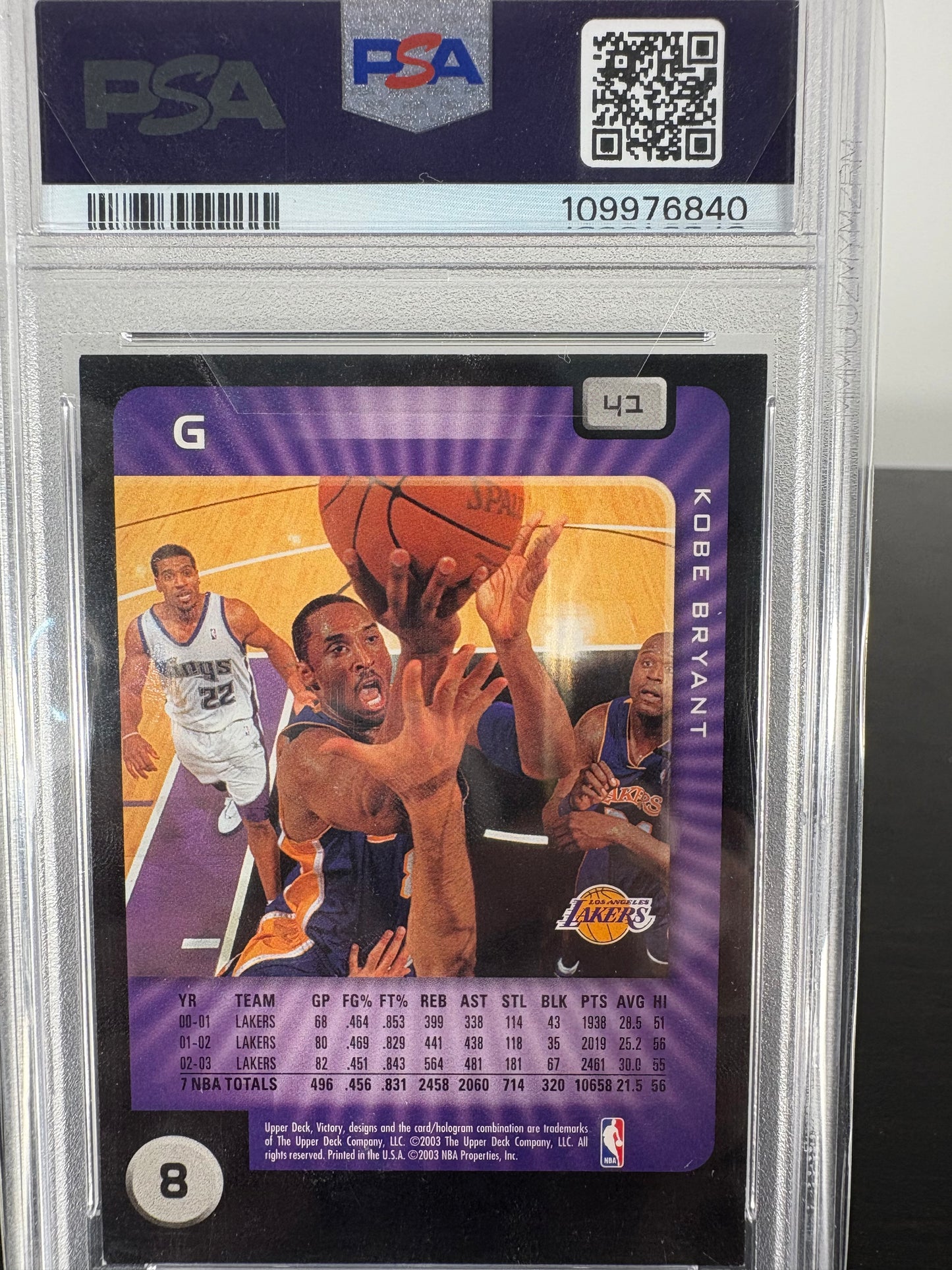2003 Victory Kobe Bryant Near Mint PSA 7