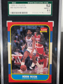 1986-87 Fleer Norm Nixon SGC Mint 8.5