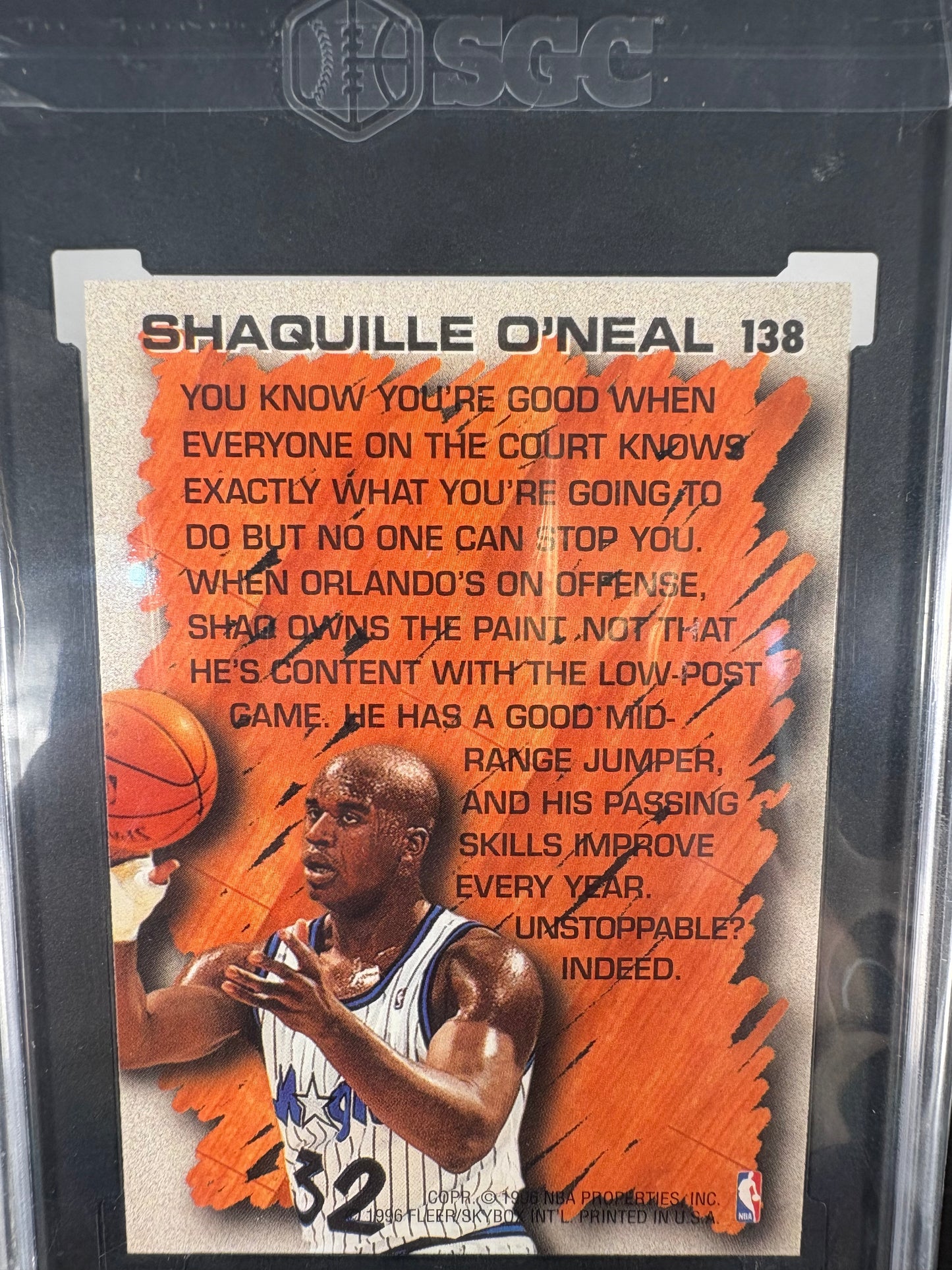 1996-97 Fleer Shaquille O'Neal SGC Mint 9