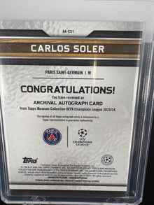 2023-24 Topps UEFA Champions League Carlos Soler Auto 68/99