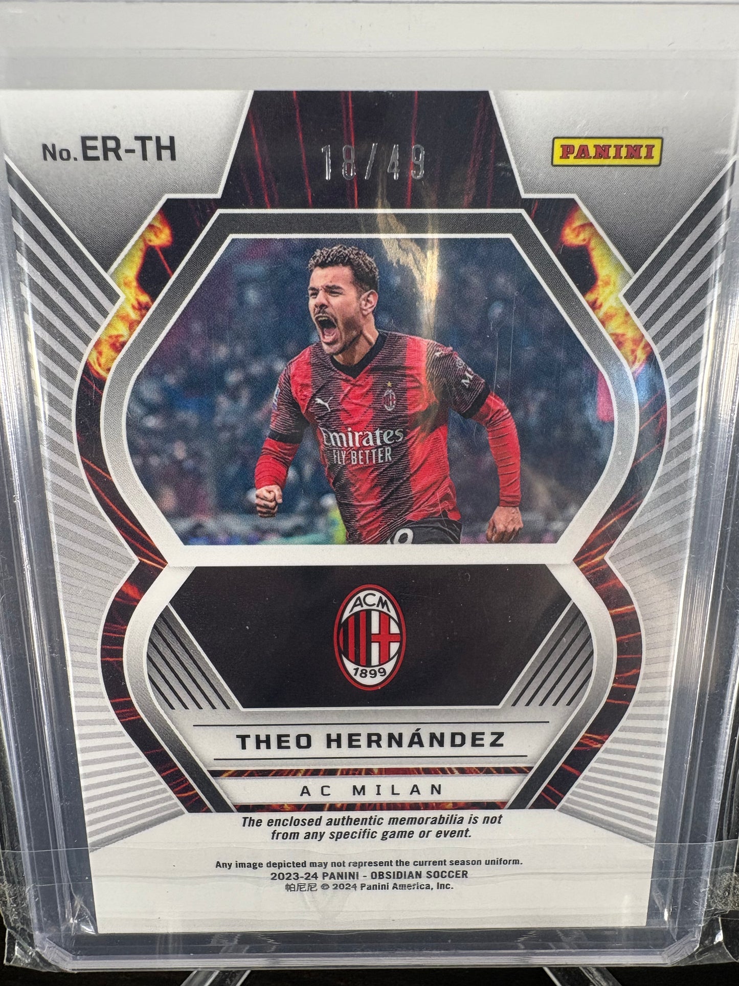 2024 Panini Theo Hernandez Eruption Patch 18/49 AC Milan