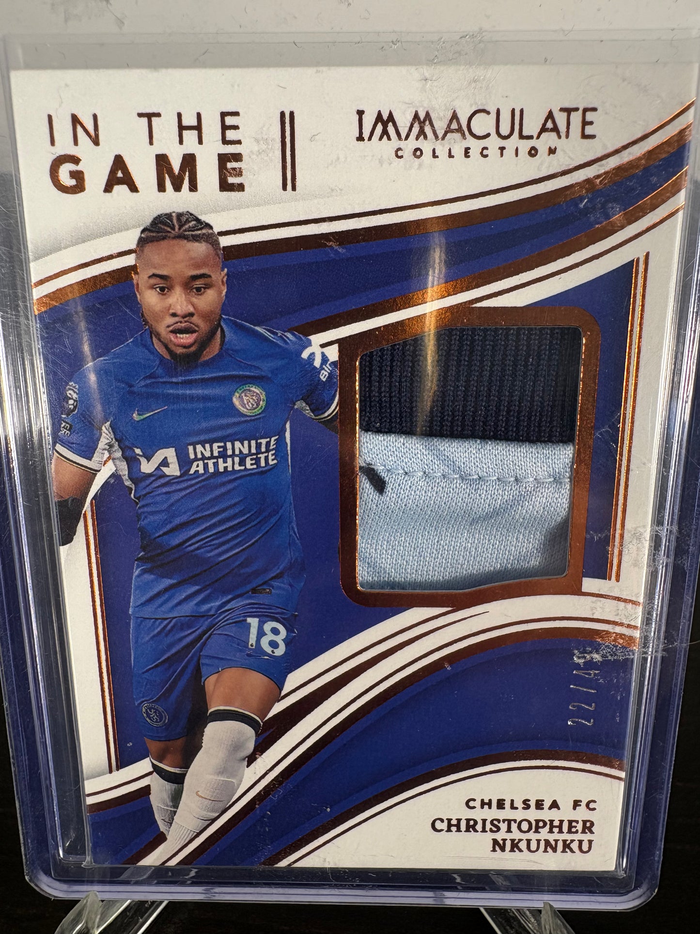2023-24 Panini Immaculate Christopher Nkunku Patch 22/49 Chelsea FC