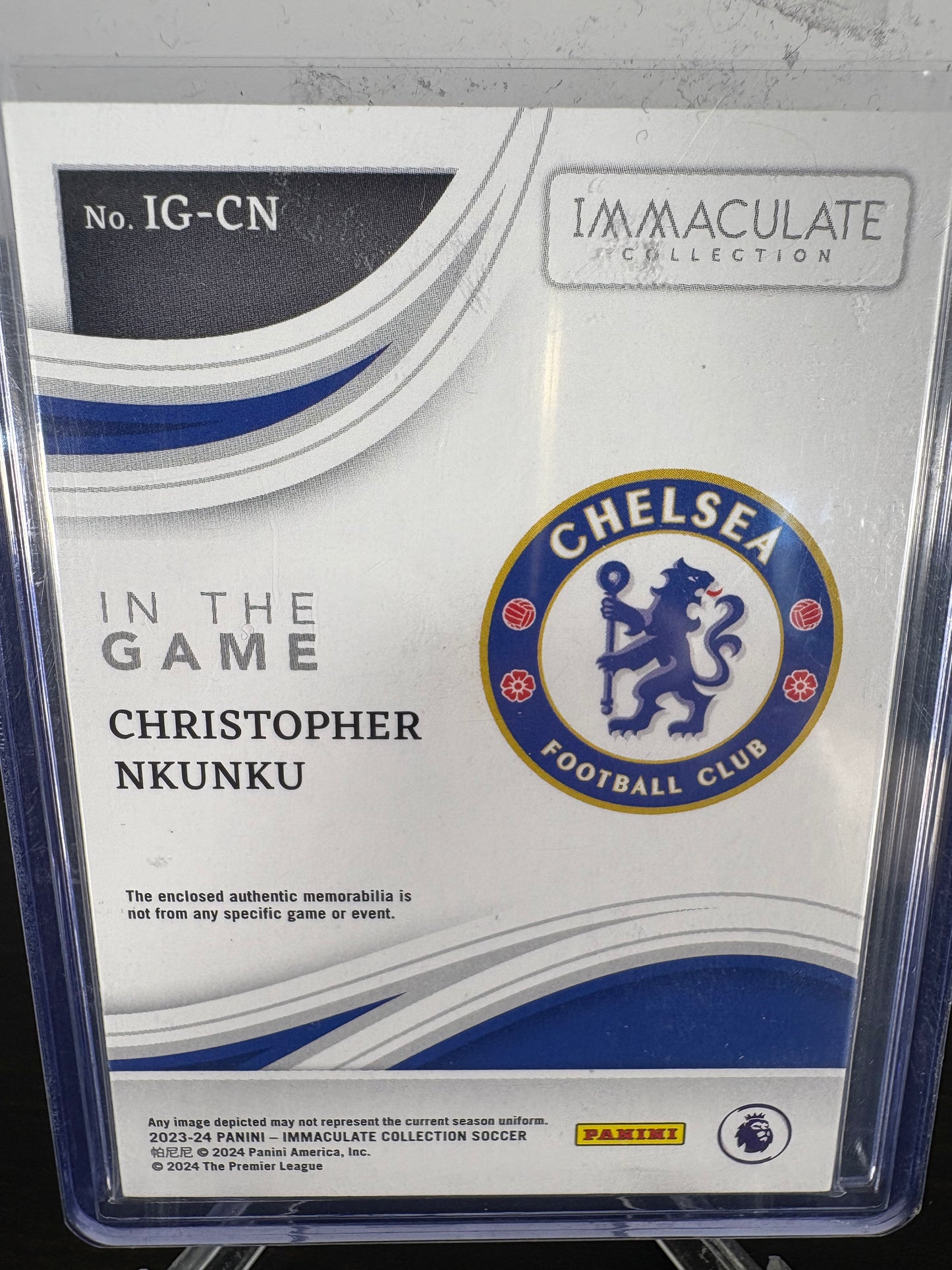 2023-24 Panini Immaculate Christopher Nkunku Patch 22/49 Chelsea FC