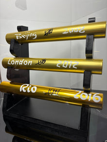 Usain Bolt Authentic Signed Olympic Baton 2008, 2012 and 2016 in Custom Holder