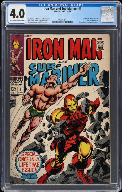 Iron Man and Sub-Mariner #1 (1968 Marvel) - CGC 4.0 back