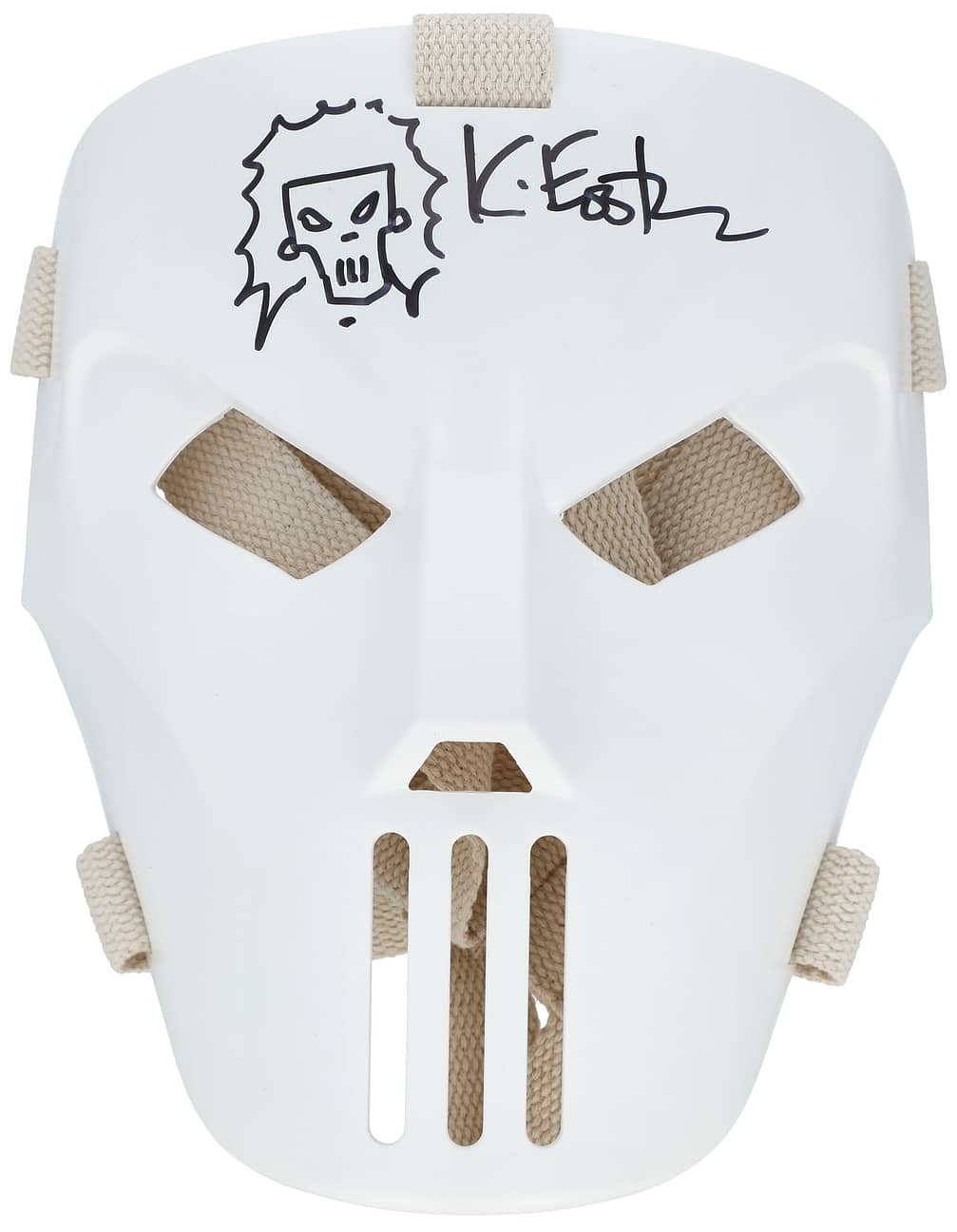 Kevin Eastman Signed Teenage Mutant Ninja Turtles Casey Jones NECA Full-Size Mask - Beckett back