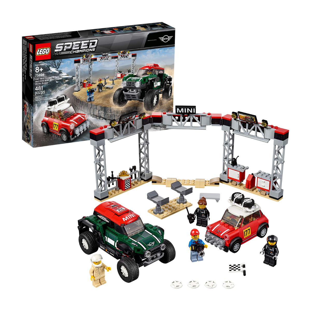 Lego - Speed Champions - 1967 Mini Cooper S Rally and 2018 Mini John Cooper Works Buggy - 75849