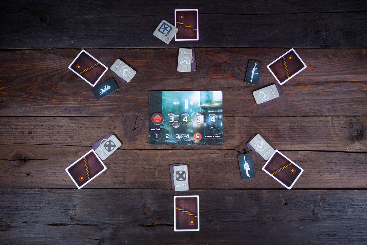 The Resistance game components