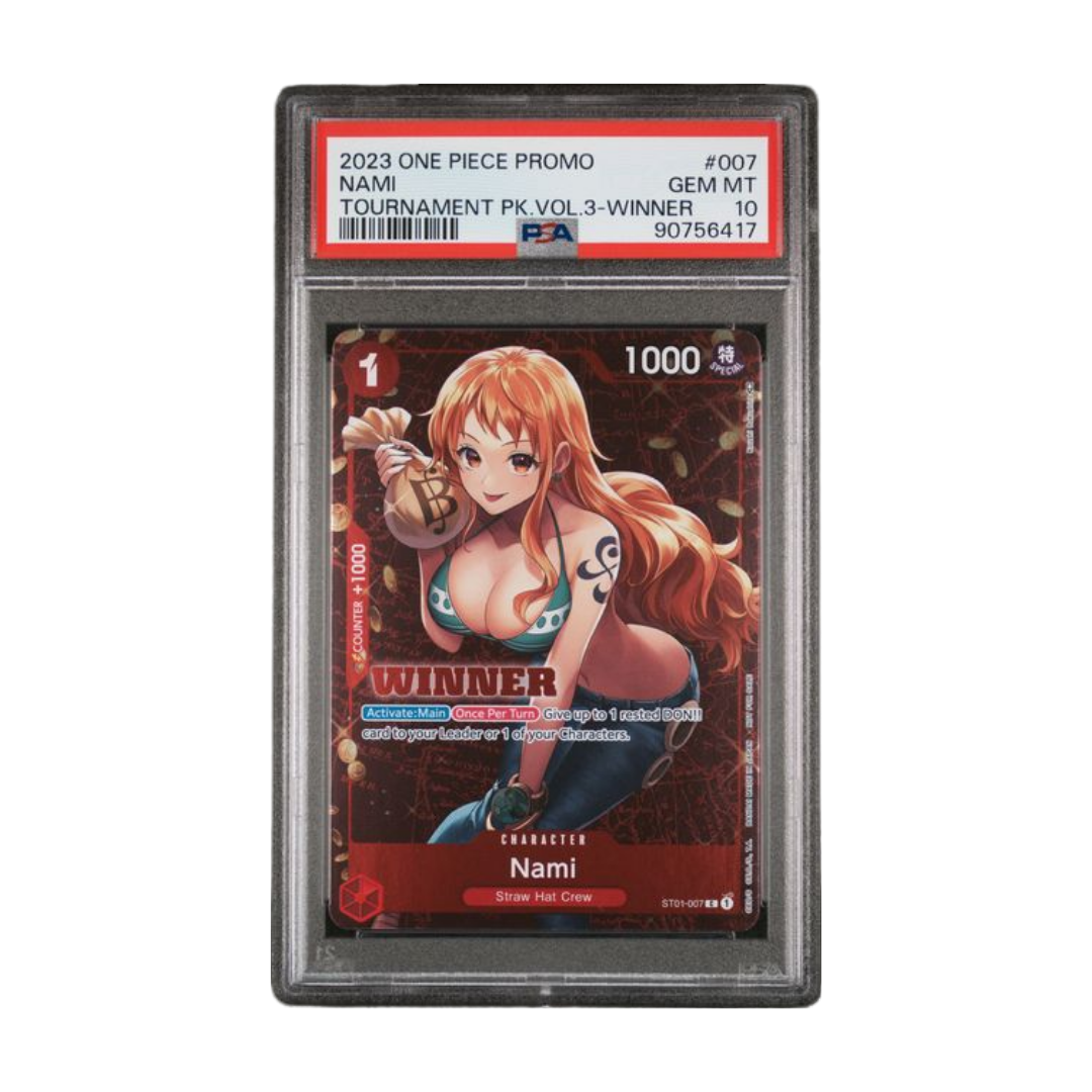 2023 One Piece Promo Nami Tournament Winner Gem Mint 10