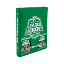 2026 NRL League Heroes Rugby Vinyl Album + 2 Packs Cards