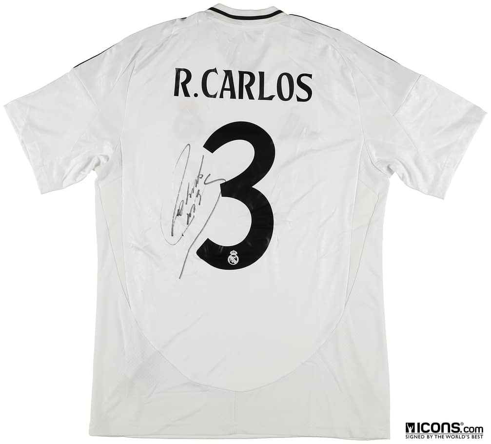 Roberto Carlos Signed Real Madrid Jersey