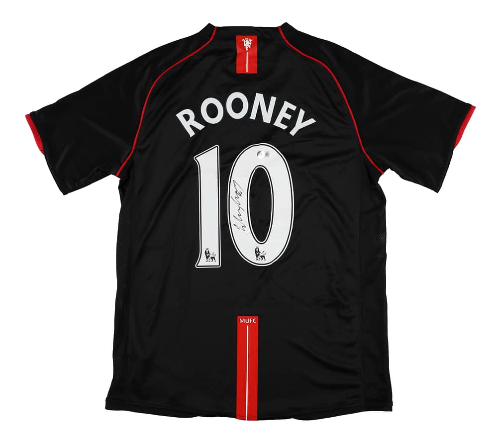 Wayne Rooney Signed Manchester United Black Jersey 1