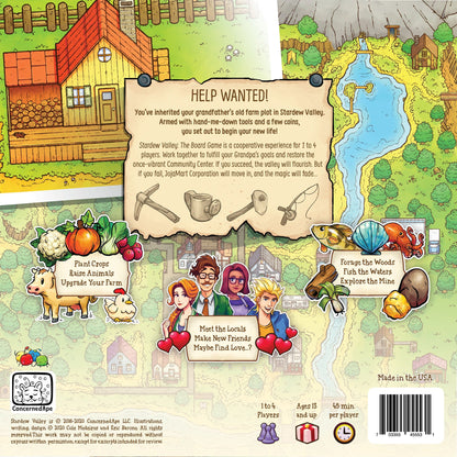Stardew Valley: The Board Game box back