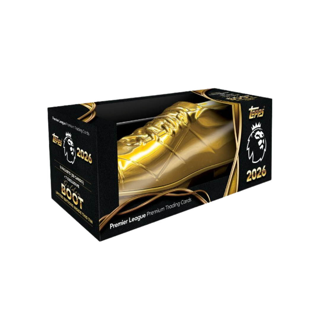Topps Premier League 2026 Golden Boot Tin 50 Cards + 7 Exclusives